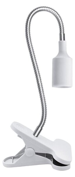 Flexibilní stolní lampa s klipem PLANTY 1xE27/30W/230V bílá