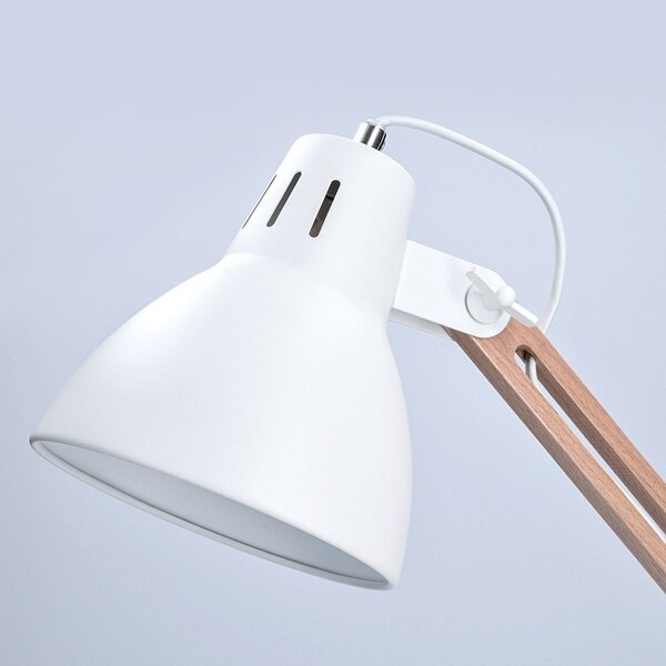 SOLIGHT Stolní lampa Falun, E27, bílá