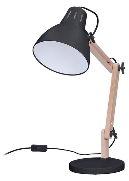 SOLIGHT Stolní lampa Falun, E27, černá