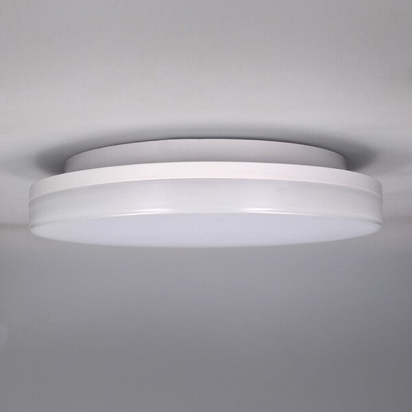SOLIGHT LED venkovní přisazené svítidlo 15W/230V1150Lm/4000K/120°/IP54, kruhové bílé