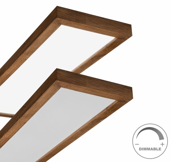 BRILAGI-LED Stmívatelné svítidlo WOODY FRAME LED/50W/230V dub 120x30 cm IP44 +DO