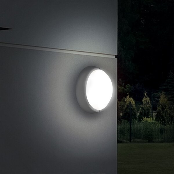 SOLIGHT LED venkovní přisazené svítidlo 18W/230V/1350Lm/4000K/120°/IP65, kruhové bílé