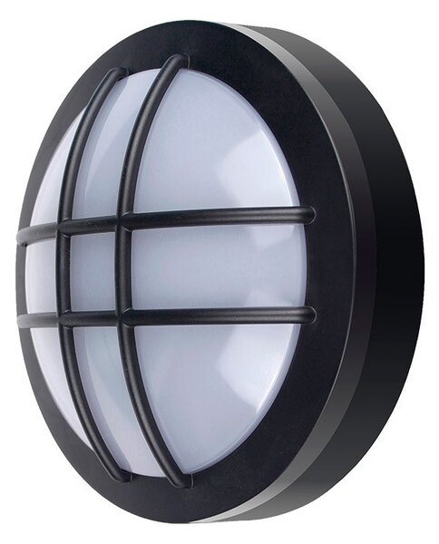 SOLIGHT LED venkovní přisazené svítidlo s mřížkou 13W/230V/910Lm/4000K/120°/IP65, kruhové černé