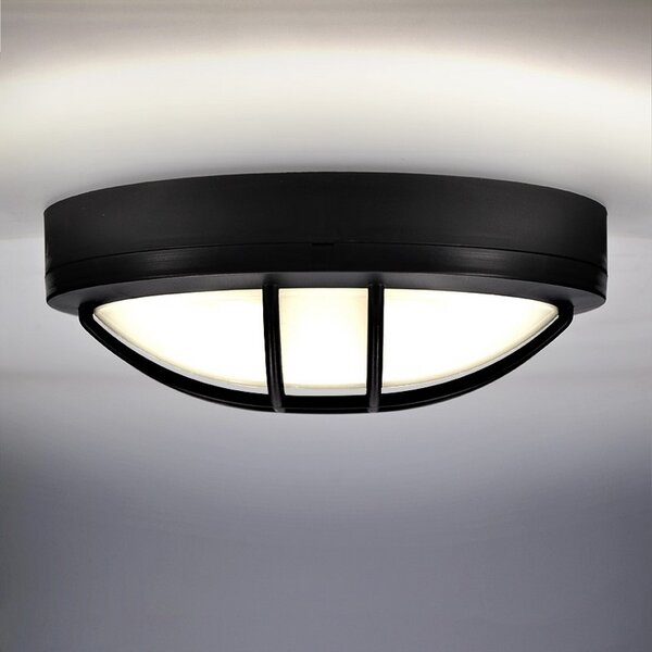 SOLIGHT LED venkovní přisazené svítidlo s mřížkou 13W/230V/910Lm/4000K/120°/IP65, kruhové černé