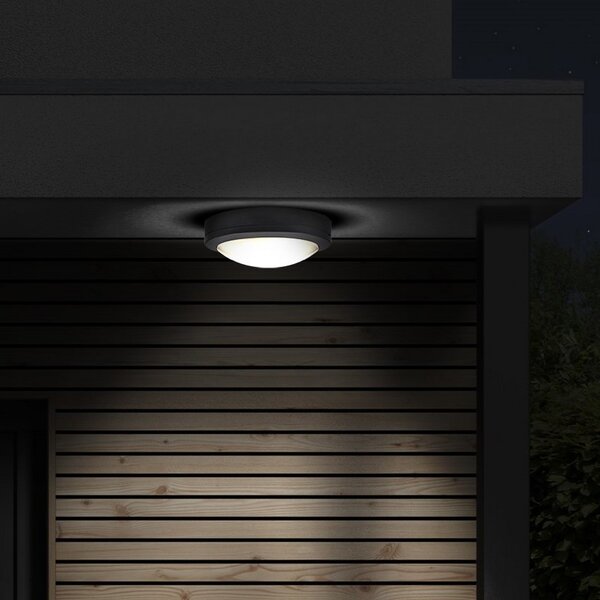 SOLIGHT LED venkovní přisazené svítidlo 13W/230V/910Lm/4000K/120°/IP54, kruhové šedé