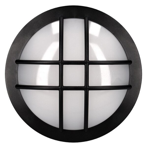 SOLIGHT LED venkovní přisazené svítidlo s mřížkou 13W/230V/910Lm/4000K/120°/IP65, kruhové černé