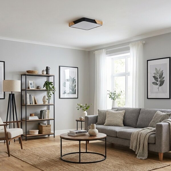 Brilagi - LED Stmívat. svítidlo PILANA LED/48W/230V dub/černá 42x42 cm + DO