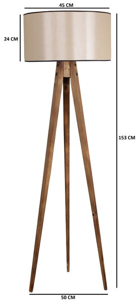 ASIR Stojací lampa TRIPOD hnědá
