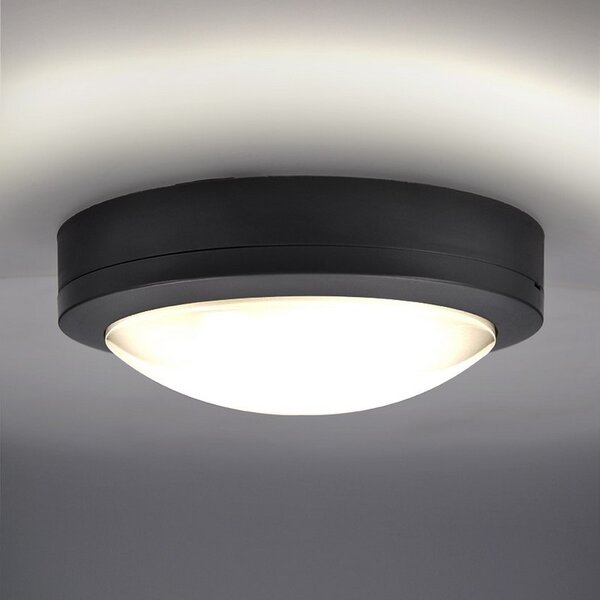 SOLIGHT LED venkovní přisazené svítidlo 13W/230V/910Lm/4000K/120°/IP54, kruhové šedé