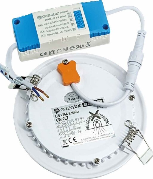 LED Podhledové svítidlo VEGA LED/6W/230V 2900/3900/5800K pr. 12,5 cm bílá