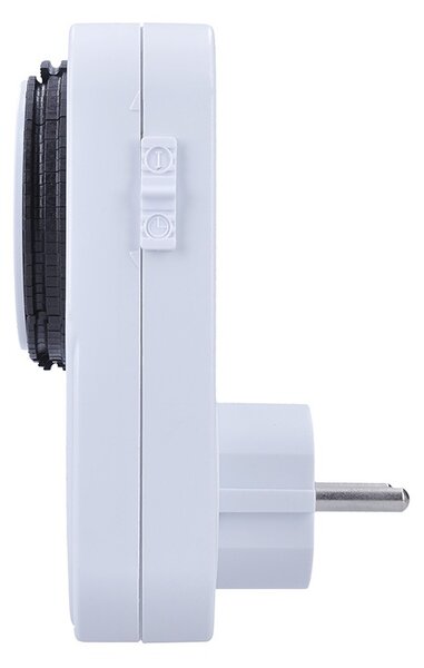 SOLIGHT Mechanický týdenní časový spínač 230V/16A, 1 zásuvka, bílý