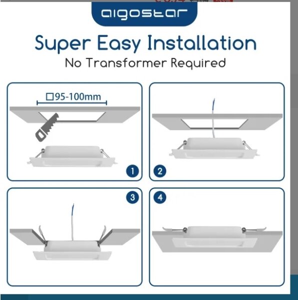 Aigostar - LED Podhledové svítidlo LED/6W/230V 3000K 12x12 cm bílá