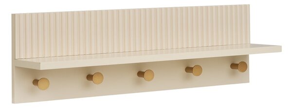 Béžový nástěnný věšák s poličkou 50 cm Rocca – House Nordic