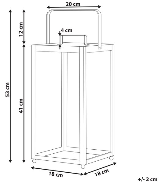 Lucerna LEPAR Kov 53 cm Černá