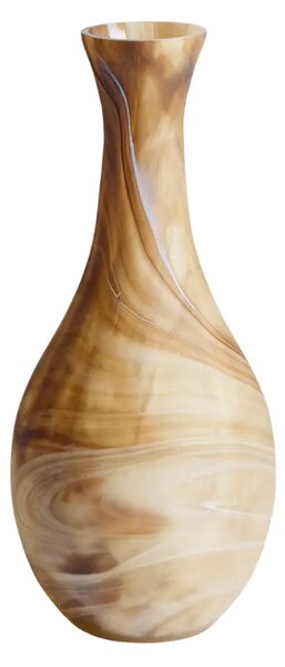 Kave Home Hnědá skleněná váza Nerola 38 cm
