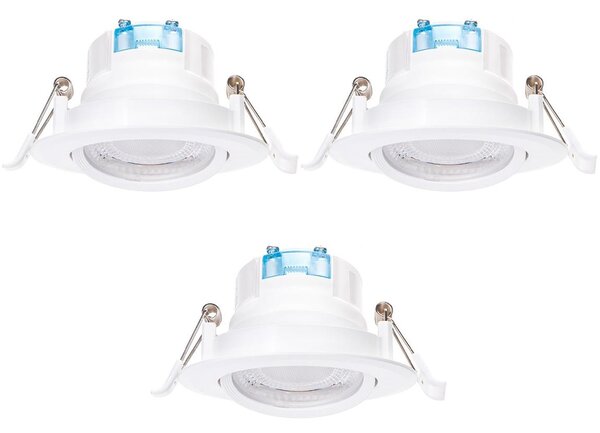 Aigostar - SADA 3x LED Podhledové svítidlo LED/5W/230V 3000K pr. 8,5 cm bílá