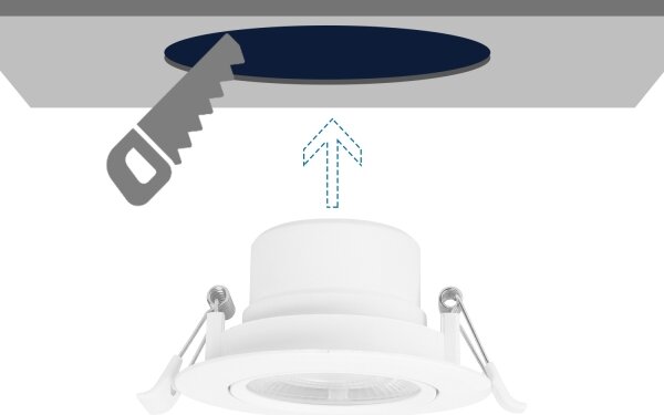 Aigostar - LED Podhledové svítidlo LED/5W/230V 3000K pr. 8,5 cm bílá