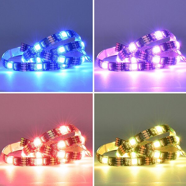 SOLIGHT LED RGB pásek pro TV, 2x 50cm, USB, vypínač, dálkový ovladač
