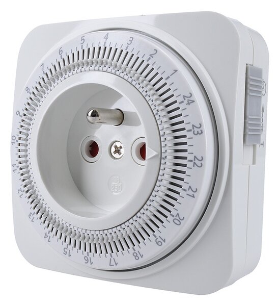 SOLIGHT Mechanický denní časový spínač 230V/16A, bílý