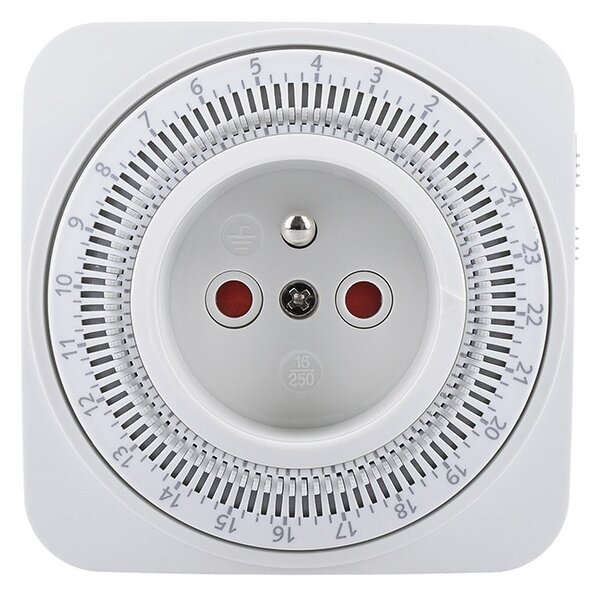 SOLIGHT Mechanický denní časový spínač 230V/16A, bílý
