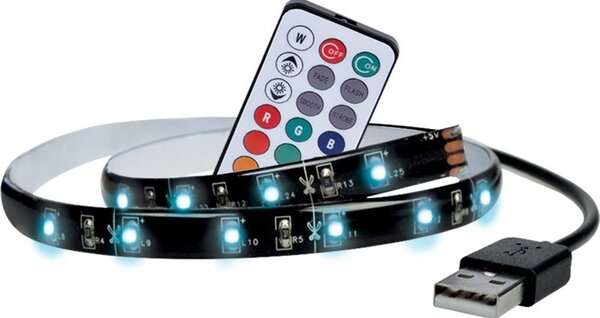 SOLIGHT LED RGB pásek pro TV, 2x 50cm, USB, vypínač, dálkový ovladač