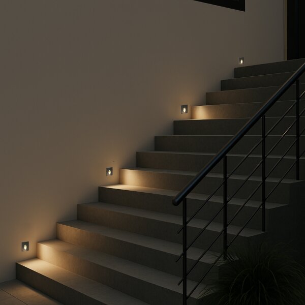 Brilagi - LED Venkovní vestavné svítidlo STAIRDOT LED/2W/230V černá IP65 hranatý