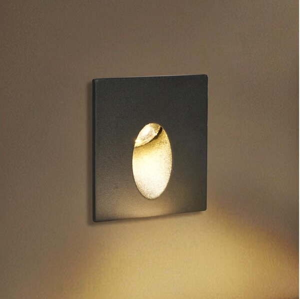 Brilagi - LED Venkovní vestavné svítidlo STAIRDOT LED/2W/230V černá IP65 hranatý