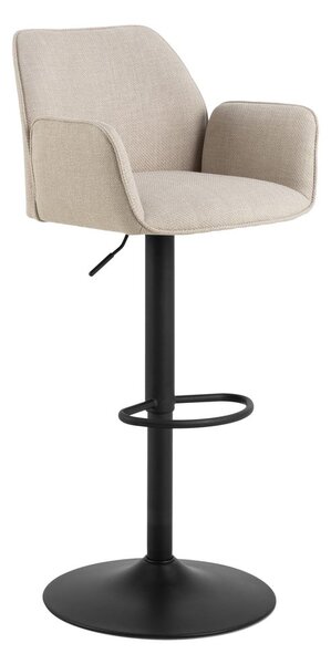 Béžová barová židle s nastavitelnou výškou/s područkami (výška sedáku 85 cm) Glenda – Actona