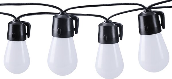 SOLIGHT LED smart párty řetěz 10W, RGB, bluetooth, 15 žárovek, 14m+6m, IP44