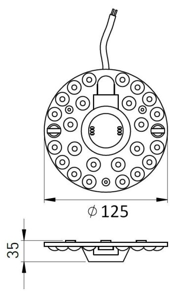 LED Magnetický modul LED/12W/230V pr. 12,5 cm 2700/3000/4000/5000/6500K