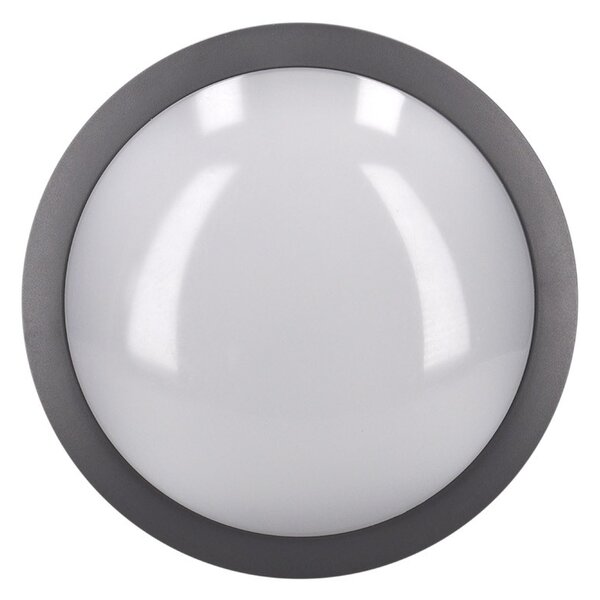 SOLIGHT LED venkovní osvětlení Siena 20W, 1500lm, 4000K, IP54, 23cm, kruhové šedé