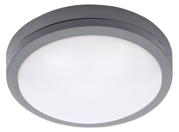 SOLIGHT LED venkovní osvětlení Siena 20W, 1500lm, 4000K, IP54, 23cm, kruhové šedé