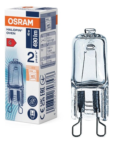 Žárovka do trouby HALOPIN G9/40W/230V 2700K - Osram