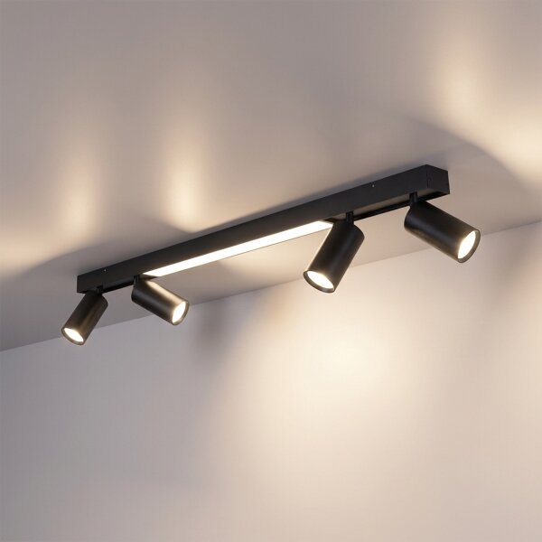 Brilagi - LED Bodové svítidlo SELE 4xGU10/30W/230V + LED/25W černá