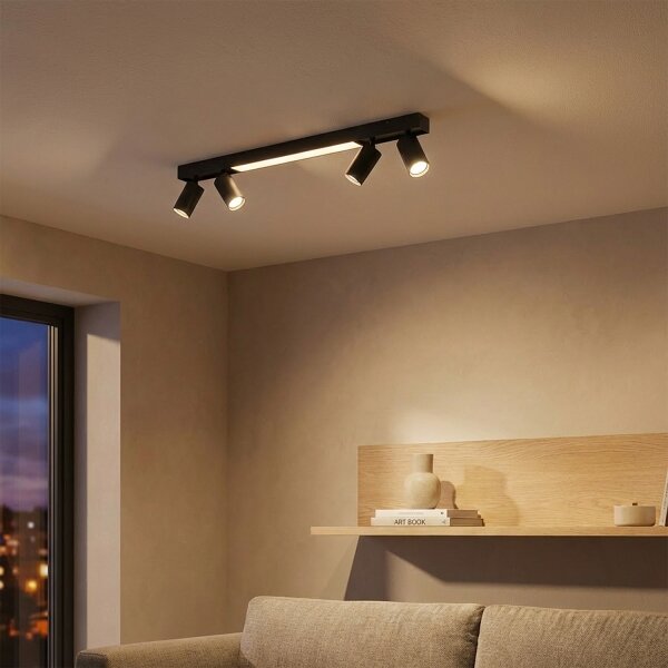 Brilagi - LED Bodové svítidlo SELE 4xGU10/30W/230V + LED/25W černá