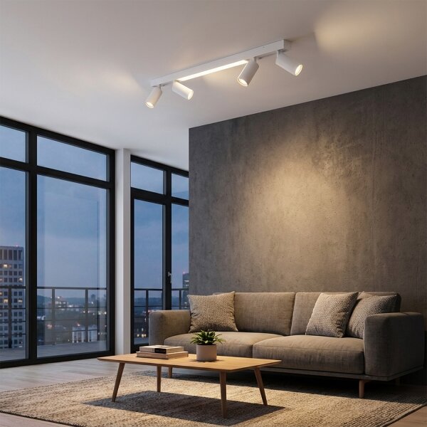 Brilagi - LED Bodové svítidlo SELE 4xGU10/30W/230V + LED/25W bílá