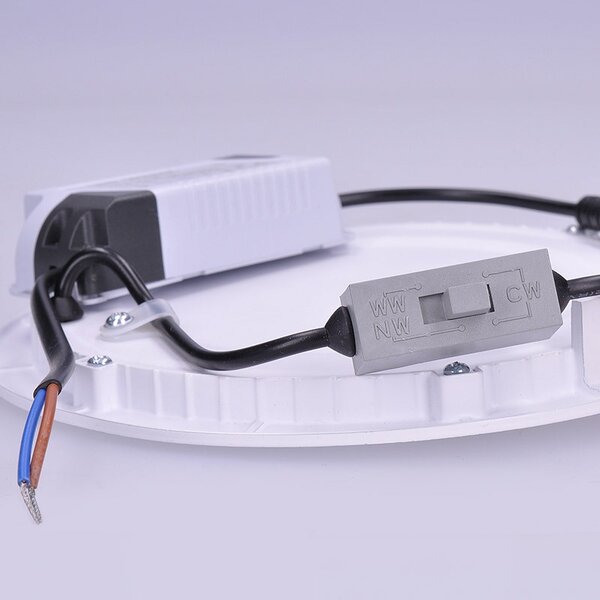 SOLIGHT LED mini panel CCT, podhledový, 24W, 1800lm, 3000K, 4000K, 6000K, čtvercový
