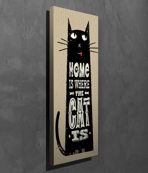 ASIR Obraz na plátně Home is where the Cat is