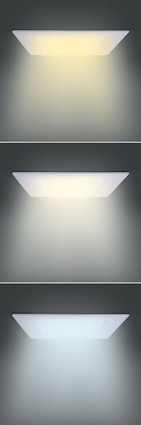 SOLIGHT LED mini panel CCT, podhledový, 24W, 1800lm, 3000K, 4000K, 6000K, čtvercový