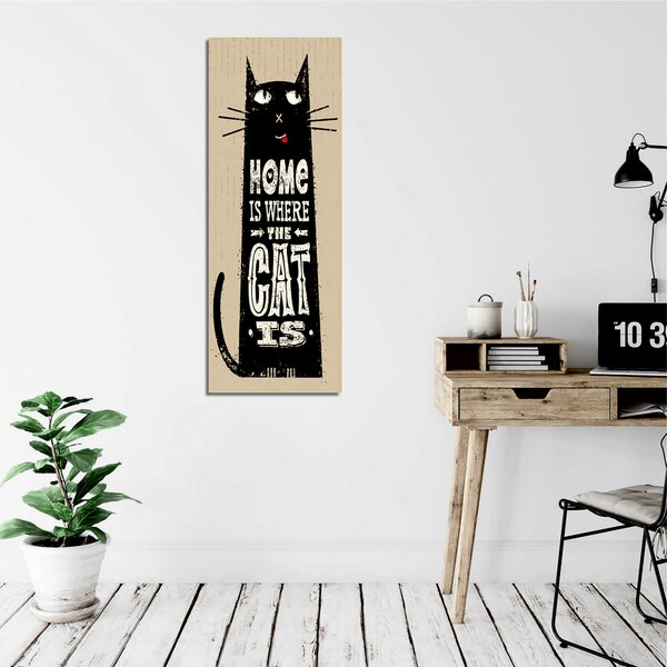 ASIR Obraz na plátně Home is where the Cat is