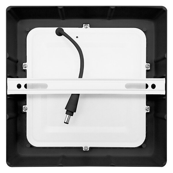 SOLIGHT LED mini panel CCT, přisazený, 12W, 900lm, 3000K, 4000K, 6000K, čtvercový černý