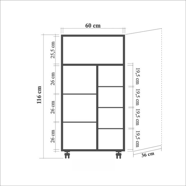 Skříňka Kier (Dub sonoma). Akce -25%
