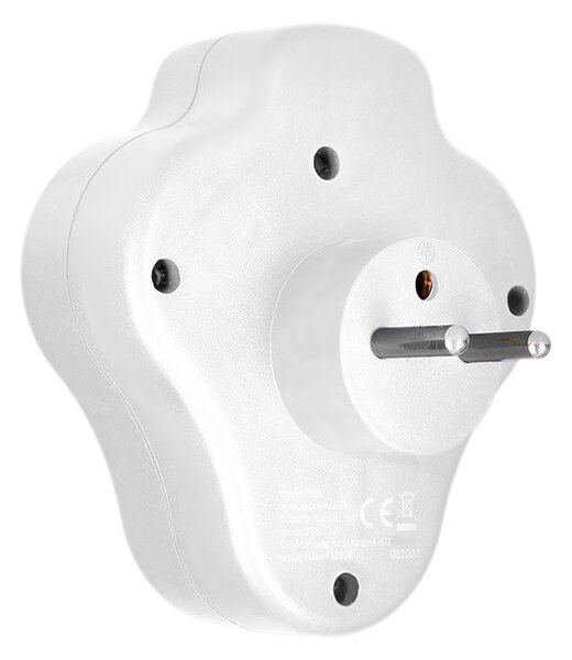 SOLIGHT Zásuvka rozbočovací s USB A+C nabíječkou a vypínačem 2x 230V/10A, bílá