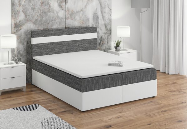 Čalouněná postel boxspring MODELA, 140x200, kornet 02/dolaro 511