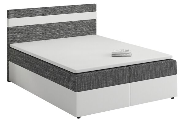 Čalouněná postel boxspring MODELA, 140x200, kornet 02/dolaro 511