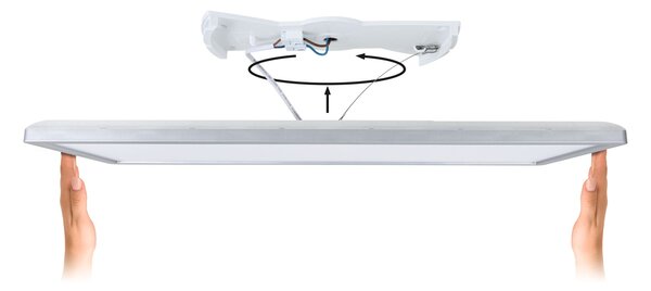 Paulmann 79927 Atria Shine, bílé stropní svítidlo s korónou s funkcí White Switch 22W LED 3000/4000/6500K, 58x20cm