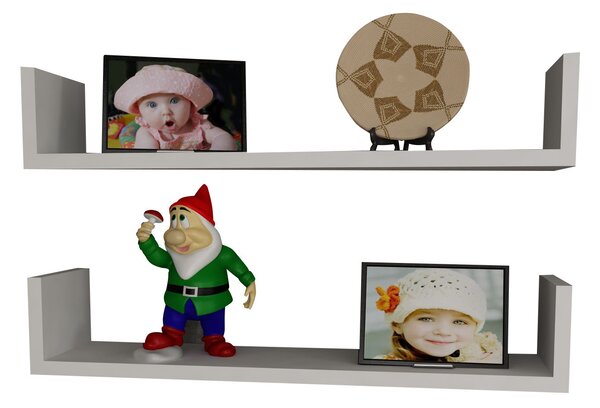 ASIR Nástěnná police IRIS bílá