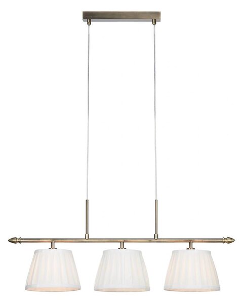 Markslöjd 108975 - Lustr na lanku OXFORD 3xE14/40W/230V mosaz/bílá