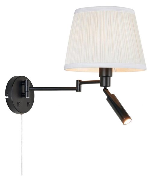 Markslöjd 109016- LED Nástěnná lampa PIVOT 1xE27/40W/230V + LED/4W krémová/černá