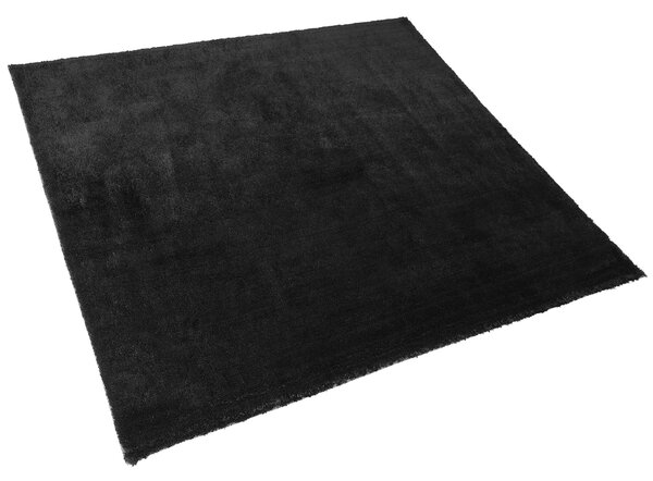 Chlupatý koberec EVREN Černá 200 x 200 cm